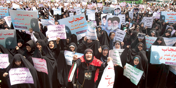  جانب من الاحتجاجات الإيرانية