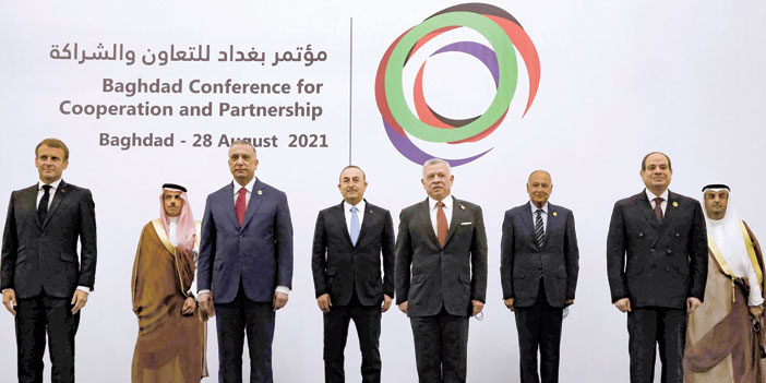  سمو وزير الخارحية الأمير فيصل بن فرحان خلال مؤتمر بغداد