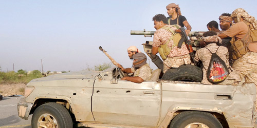  قوات الجيش اليمني أثناء تقدمها في مأرب
