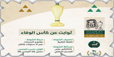 أمير منطقة الرياض بالنيابة يرعى سباقات الخيل على «كأس الوفاء» السبت القادم 