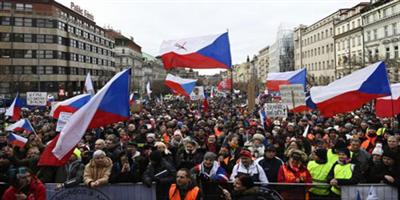 احتجاجات في التشيك ضد التطعيم الإلزامي 