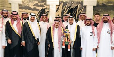 أمير الرياض يستقبل محافظ المجمعة ورئيس وأعضاء مجلس إدارة نادي الفيحاء 