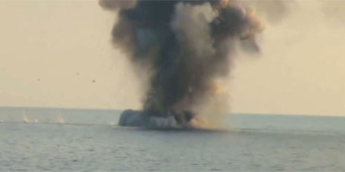 روسيا تدمر زورقاً مسيراً أوكرانياً حاول مهاجمة سفينة حربية 