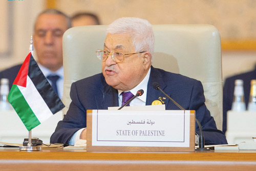 الرئيس الفلسطيني يلقي كلمته