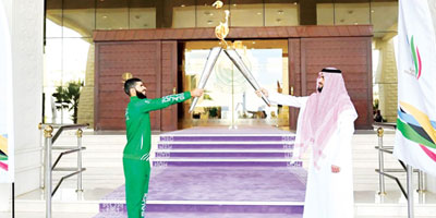 شعلة دورة الألعاب السعودية تختتم جولتها في الباحة 