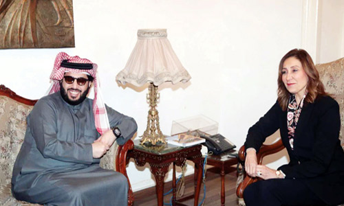 تركي آل الشيخ مع وزيرة الثقافة المصرية د. نيفين الكيلاني