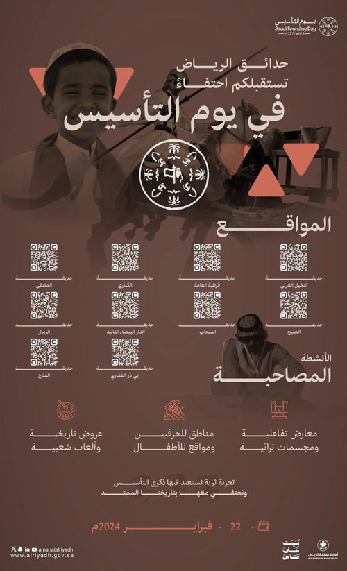 أمانة الرياض تجهز 10 مواقع في العاصمة احتفاءً بـ«يوم التأسيس» 