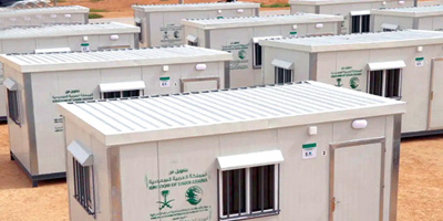 تدشين مشروع تأمين البيوت المتنقلة للاجئين السوريين في الأردن 