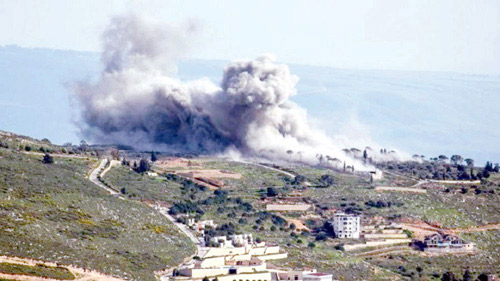 غارة إسرائيلية على بلدة الناقورة في جنوب لبنان 
