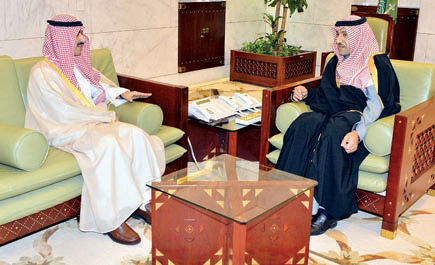 سمو نائب أمير منطقة الرياض يستقبل مديري الأمن العام والدفاع المدني 