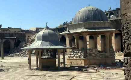 تدمير مئذنة الجامع الأموي في حلب.. والحر والنظام يتبادلان الاتهامات 