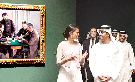 هزاع بن زايد يفتتح معرض نشأة متحف اللوفر أبوظبي في جزيرة السعديات 