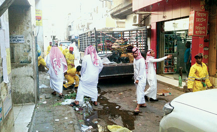 أمانة منطقة الرياض تواصل حملاتها في البطحاء وعلى عدد من المحلات التجارية 