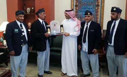 محافظ المجمعة يستقبل رواد الكشافة بالمحافظة 