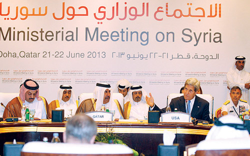اجتماع الدوحة يقرر إرسال دعم عاجل للمعارضة السورية على الأرض 