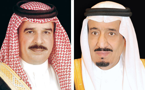 المليك وولي العهد يتلقيان اتصالاً هاتفياً من ملك البحرين 
