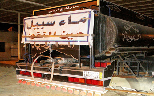 «مياه ضرماء» توقف شاحنة ماء (سبيل) متشبع ببكتيريا القولون 