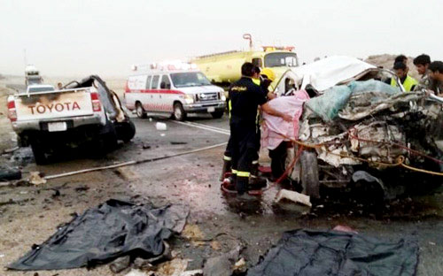 وفاة (7) أشخاص في حادث بطريق رنية بيشة