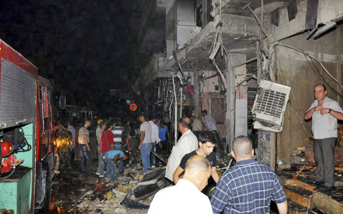 عشرة قتلى و(56) جريحا في انفجار سيارة مفخخة في جرمانا في ضواحي دمشق 