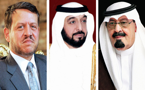 خادم الحرمين تبادل التهاني مع رئيس الإمارات وملك الأردن 