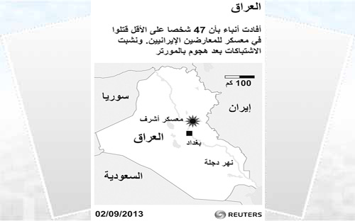 رئيس الوزراء العراقي يأمر بتشكيل لجنة تحقيقية بشأن الأحداث التي وقعت في معسكر «أشرف» 