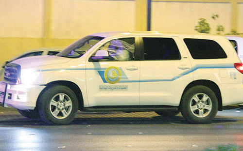 مخمور يهرب بسيارة هيئة الأمر بالمعروف في الرياض 