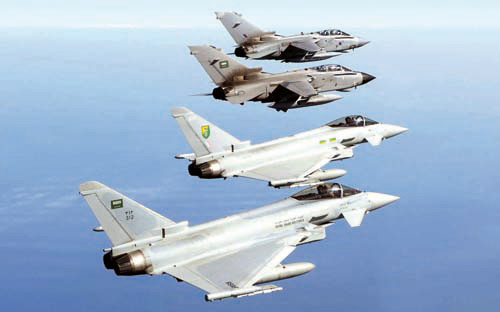 القوات الجوية السعودية والبريطانية تختتم فعاليات تمرينها العلم الأخضر (2013) 