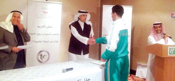 اتحاد الأثقال يحتفي بأصحاب الـ72 ميدالية في البطولة الخليجية 