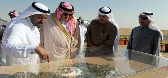 وزير الشؤون البلدية يضع حجر الأساس لمشروع حدائق الملك عبدالله العالمية 