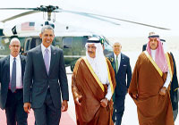 الرئيس الأمريكي يغادر الرياض