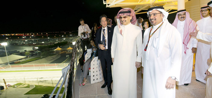 الأمير الوليد يحضر الفورمولا 1 بدعوة من ولي عهد البحرين 