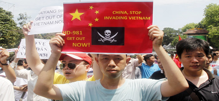 تظاهرات كبيرة ضد الصين في فيتنام 