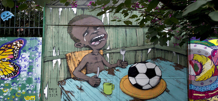 يبيّن الفاقة والفقر .. رسمة كاريكاتوريه في المجتمع البرازيلي 