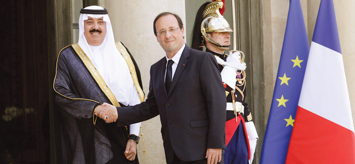 الرئيس الفرنسي بحث مع سمو وزير الحرس الوطني المستجدات الدولية 
