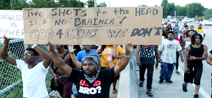 جريحان في اشتباكات بفرغسن الأمريكية 