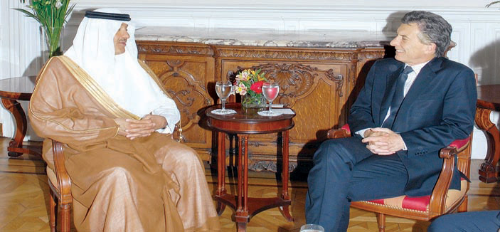 وزير الخارجية الأرجنتيني يلتقي سمو الأمير سلطان بن سلمان 