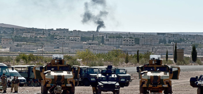 داعش تواصل الهجوم على عين العرب .. والقذائف تطاول الأراضي التركية 