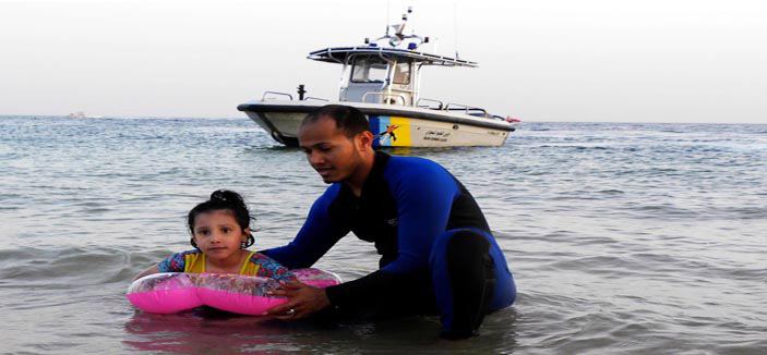 حرس حدود الشرقية ينقذ 7 أطفال من الغرق في نصف القمر وشاطئ النخيل 
