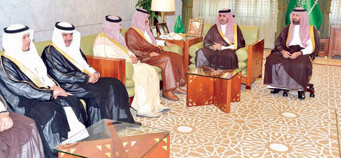أمير منطقة الرياض يستقبل محافظي محافظات المنطقة 
