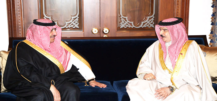 ملك البحرين بحث مع الأمير محمد بن نايف التطورات الإقليمية والعربية 