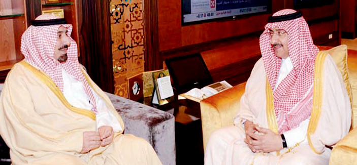 خلال استقباله سمو امير المنطقه 