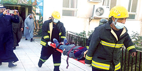 خطة إخلاء وهمية بمدرسة عبدالله بن رواحة بدومة الجندل 