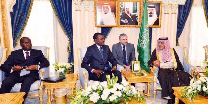  سمو ولي ولي العهد خلال استقبال رئيس وزراء جمهورية إفريقيا الوسطى