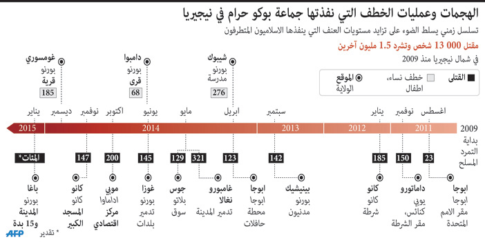 صور الأقمار الصناعية تشير إلى دمار هائل بسبب بوكو حرام في نيجيريا 