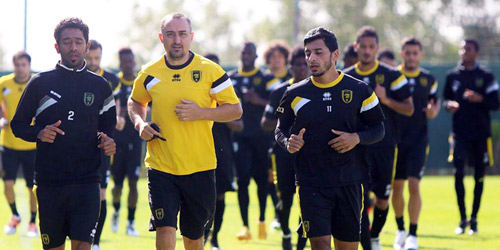  جانب من المران الاتحادي أمس