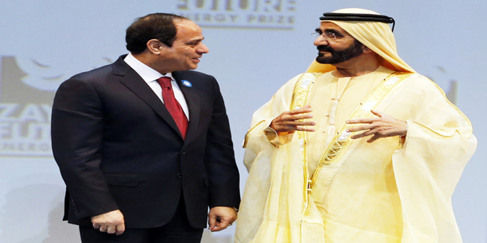  آل مكتوم والسيسي عند افتتاح قمّة الطاقة المستقبلية العالمية