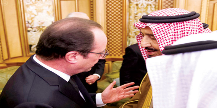  الملك سلمان بن عبدالعزيز يتلقى تعازي الرئيس الفرنسي