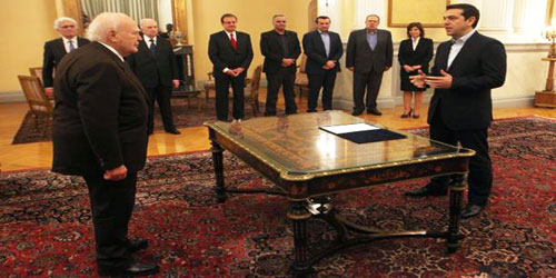 أول جلسة للحكومة اليونانية الجديدة لتحديد إستراتيجية إعادة جدولة الديون 