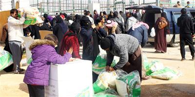 الحملة الوطنية السعودية تستهدف العائلات السورية اللاجئة في أربد 
