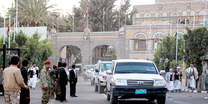  القصر الجمهوري بصنعاء الذي تم الاعلان فيه من قبل جماعة الحوثي